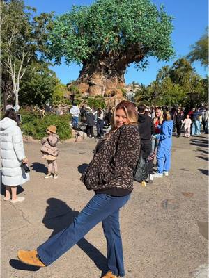 A post by @sammiefoo1 on TikTok caption: Best part about going to Disney when it’s cold is you can actually wear makeup and not sweat it off! 😂##disney##animalkingdom