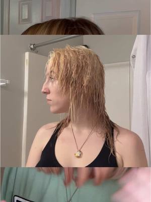 A post by @thestephseries on TikTok caption: just check the REVIEWS on this stuff and you’ll see what I mean #hairtok #k18 #shorthair #transformation #bob #stephhair #bleach #gonewrong 