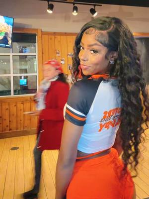 A post by @maisonne on TikTok caption: You can’t tell nobody 🧡 #hooters 