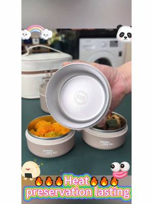 A post by @yall666 on TikTok caption: Dear, I will only tell you this secret. This lunch box has a large capacity design, allowing you to put all the delicious food in one go, and keep it warm for 6 hours! Darlings, why not take action?#TikTok #shopping #lunch 