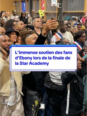 A post by @bfmtv on TikTok caption: « C’est plus qu’une fierté »: l’immense soutien des fans d’Ebony lors de la finale de la Star Academy #staracademy #ebony #saintdenis 