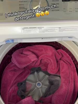 A post by @tinaloveslaundry on TikTok caption: Do you think I put too much?! 😂 #laundrytok#laundryobsession #laundryobsessed#laundryoverload #overload#powderoverload #powderasmr#laundryasmr#asmr #fyp#thissmelledsogood#sudsy #supersuds#sudsoverflow#laundry #laundryroom#tinaloveslaundry #ilovelaundryday🩷