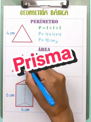 A post by @inge_darwin on TikTok caption: Perímetro, área y volumen. 😱✌️ #ingedarwin #matematica #fyp #paratí #area #volumen #perimetro #geometria #prisma #triangulo 