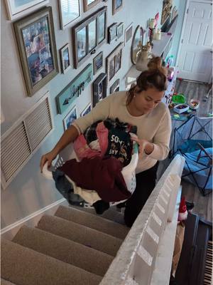 A post by @sammiefoo1 on TikTok caption: Living in the moment, but also getting some things done! #motherhood#parenthood#momof3 