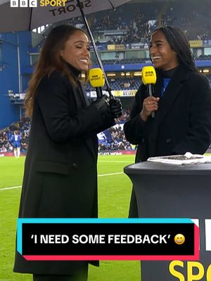 A post by @bbcsport on TikTok caption: Not on this occasion, Alex 😆 #NaomiGirma #AlexScott #Woso #Chelsea #Arsenal 