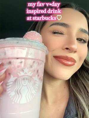 A post by @alessandradavila93 on TikTok caption: the double strawberry is just so good for some reason 🙂‍↕️🍓🩷 @Starbucks #vday #starbucks #drink #starbucksdrinks #fyp #foryoupage #tryitout #strawberry 