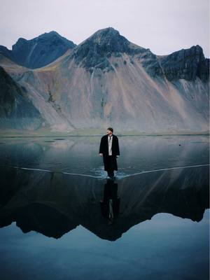 A post by @lotterlive on TikTok caption: Reflecting on an unreal morning at Stokksness, Iceland ⛰️ #icelandtravel #travelblogger #reiselust