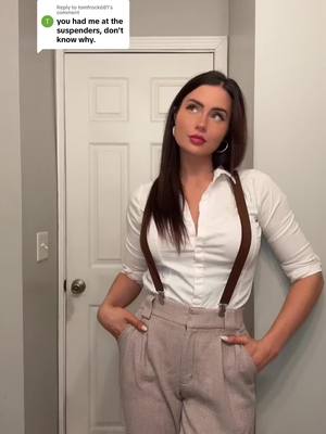 A post by @lexwipp on TikTok caption: Replying to @tomfrock681 suspenders are pretty great. 😊 My favorite part about them has the be the sound they make though  #suspenders #asmr #suspenderasmr #satisfyingsounds #fyp 