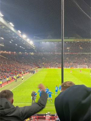 A post by @rangersaway on TikTok caption: Man UTD (A) #fyp #rangersfc #foryou #rangersfc🇬🇧 #glasgow #xyzabc #oldtrafford #manchesterunited 