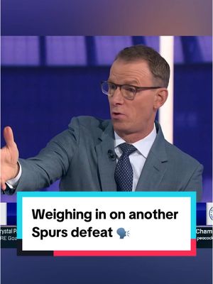 A post by @nbcsports on TikTok caption: “They shattered. In that five-minute spell, the game was gone." Rebecca Lowe, Robbie Earle and Robbie Mustoe weigh in after another wretched day for Spurs against Leicester. #Soccer #PremierLeague #tottenham 