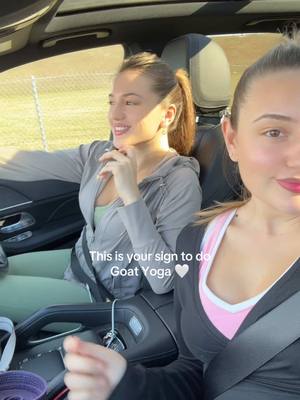 A post by @alexiasmetollari on TikTok caption: 10/10 experience 😂🤍 #fyp #alb #goatyoga #orlando 