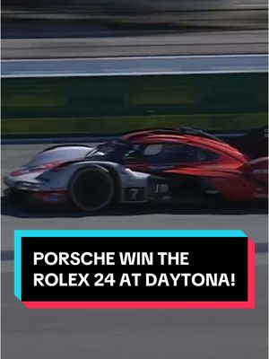 A post by @nbcsports on TikTok caption: PORSCHE PENSKE MOTORSPORT GO BACK-TO-BACK! 🏁  Congrats to co-drivers Felipe Nasr, Nick Tandy and Laurens Vanthoor on WINNING the Rolex 24 at Daytona. #imsa #porsche #cars 