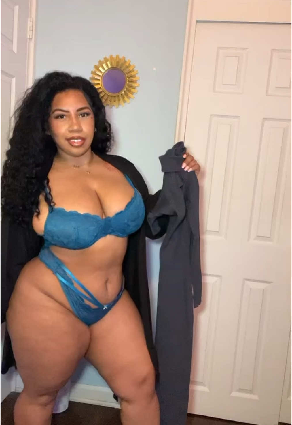 A post by @forevercurlybri on TikTok caption: GRWM 🤍. #fypシ #curvytiktok #fypシ゚viral #curvyfashion 