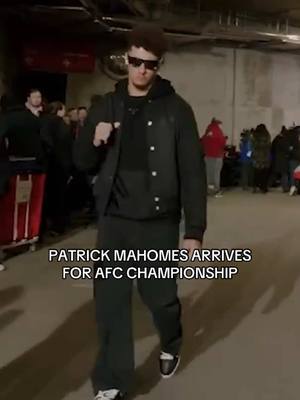 A post by @nbcsports on TikTok caption: Patrick Mahomes clocking in for his 7th AFC Championship Game. (🎥 NFL) #patrickmahomes #chiefs #nfl 