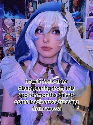 A post by @unfeign on TikTok caption: oops #wuwa #wutheringwaves #shorekeeper #crossplay 