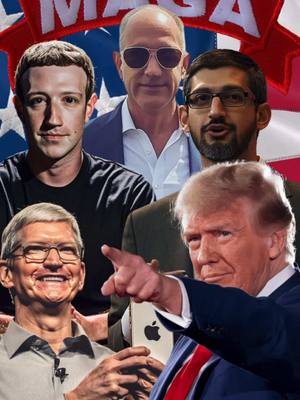 A post by @babevila on TikTok caption: “Mind. Blown. 🤯 The biggest tech conspiracy hiding in plain sight… MAGA = Meta, Amazon, Google, Apple. And they were ALL at Trump’s inauguration?! Coincidence or power move? 👀 #ConspiracyTheory #MindBlown #TechGiants #MAGA #Meta #Amazon #Google #Apple #TrumpInauguration #Viral #DidYouKnow”@Barstool Sports @Amazon @Google 