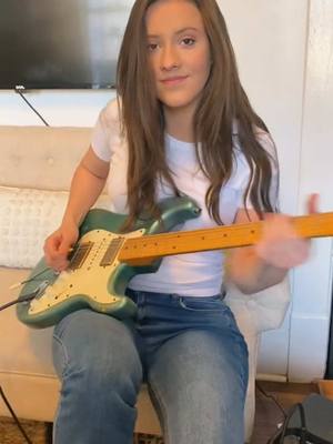 A post by @maggiebaugh on TikTok caption: Finish the lick … come see me on TOUR!!! YALL Ticket link in bio !! #finishthelick #defleppard #guitarist #guitarplayer 