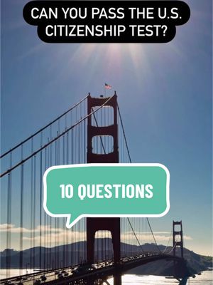 A post by @globalsculptor on TikTok caption: #uscitizenship Test 10 Questions 🇺🇸 #immigration #uscis #citizen #citizenship 