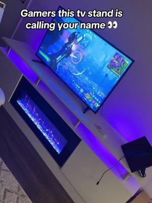 A post by @kendracoleeex on TikTok caption: Upgrade to cozy #fyp #gamer #tvstand #tiktokfinds #viral 