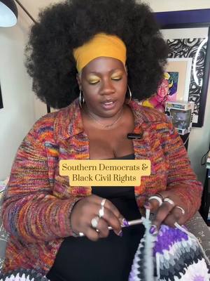 A post by @empressonyxx on TikTok caption: While discussing the Southern Democrats I forgot to tell you what the believed in, let's do that now. Hint, hint, it rhymes with white supremacy @historychannelbr #fypツ #trending #historytiktok #history #democrats #racism #slaveryhistory #historyfacts