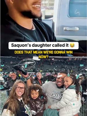 A post by @nfl on TikTok caption: she already knew 🤭 #saquonbarkley #philadelphia #eagles #nfl #NFLPlayoffs 