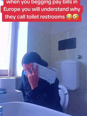 A post by @solobest3 on TikTok caption: when you begin to pay bills for Europe you will understand why they call toilet restroom  #titoknigeria🇳🇬 #cameroontiktok🇨🇲 #ghanatiktok🇬🇭 #tiktokitaly🇮🇹 .