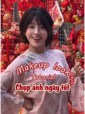 A post by @jolly011009 on TikTok caption: Tut make siêu dễ làm mà cực xinh cho ce chơi tết #Makeup #admicro #goclamdep #makeuptips #beauty #flowerknows #flowerknowsvietnam 