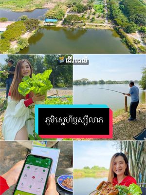 A post by @derdailyofficial on TikTok caption: ស្ទួចត្រីលេង បេះបន្លែធម្មជាតិយកមកធ្វេីម្ហូប អង្គុយក្បែរមាត់ទឹក មិនងាយរកបានកន្លែងស្រស់ស្រាយបែបនេះ ហើយមកញាំអីទូទាត់ប្រាក់ជាមួយ Amret កាន់តែងាយស្រួល 🏜 ភូមិស្នេហ៍ឬស្សីលាភ 🎯 ទីតាំង:​ នៅតំបន់ស្វាយរលំ ក្រុងតាខ្មៅ ខេត្តកណ្តាល (ព័ត៌មាន​លម្អិត​ហាងនៅក្នុងខមិនខាងក្រោម👇) #AmretMFI #relax #food #Foodie #derdaily