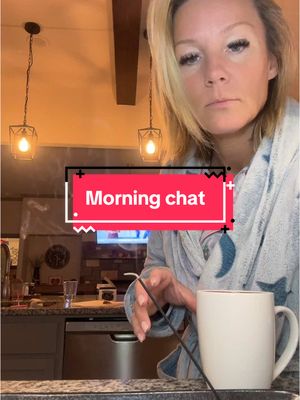 A post by @okiemomlife on TikTok caption: Morning chat. Happy Monday. #morningvibes 