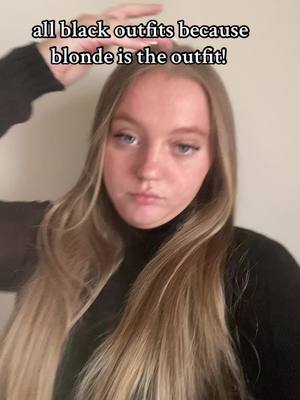 A post by @brooketrent.x on TikTok caption: not very blonde anymore tho🥲 #fyp #blonde #outfit #blackoutfit 