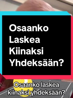 A post by @alaas131 on TikTok caption: Osaanko laskea kiinaksi yhdeksään? #alaas131 