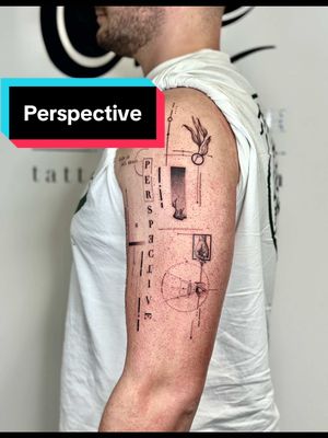 A post by @pmtsketch on TikTok caption: #tattoowork #concepttattoo #perspective #tattooconcept #tattooideas #tattooinspo #tattoos #tattoo #tattoodesign #microrealism #fineline #lineart #linetattoo #tattootok #fyp #fd #fürdich 