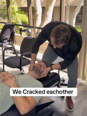 A post by @occhiropractor on TikTok caption: Just 2 Chiropractors hanging out #chiropractor #fyp #adjustment @Dr. Aaron King 