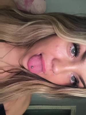 A post by @harleighjae_ on TikTok caption: I got my tongue pierced 