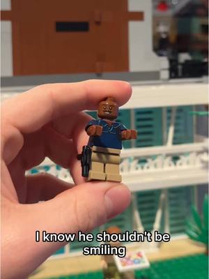 A post by @chrispy_bricks on TikTok caption: Replying to @The_director Suprise minifigure! Who else should we add to this Dexter LEGO display? #lego #dexter #legodexter @Dexter on Showtime 