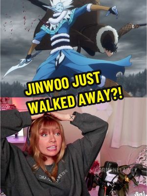 A post by @carmenelainee on TikTok caption: Replying to @PandaRamix THE DISRESPECT 😭😭😭 full solo leveling season 2 episode reaction on yt! [carmenelainee]⭐️  #sololeveling #jinwoo #jinho #sungjinwoo #sololevelingreaction #anime #manga #animereaction #sololevelingseason2 