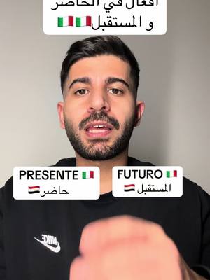 A post by @italianvibe_s on TikTok caption: افعال في الحاضر و المستقبل بالإيطالي 🇮🇹 LEARN ITALIAN اتعلم ايطالي بسهولة  كلمات اساسية في اللغة الايطالية🇮🇹🇮🇹 #creatorsearchinsights 