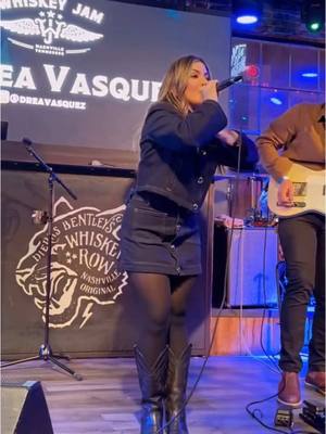 A post by @dreavasquezmusic on TikTok caption: A little boot scootin’ at whiskey jam @Whiskey Jam #nashville #livemusic #countrymusic #boots #newmusic 