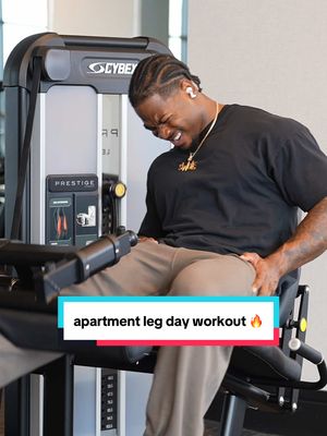 A post by @swolericketts on TikTok caption: city shut down ? work still gets done 🤝🏾 quick full leg day in the apartment gym (details 👇🏾) • @myprotein to fuel my workouts 🔥 “SWOLE” (45% off) • Back Squat - 2x3 + 1x8 backdown Leg Extension - 3x10-15 + Single Leg AMRAP Single Leg Press - 2x10-12 Barbell RDL - 3x12-15 Hamstring Curl - 3x10-15 Stairmaster - 15 mins • free game 🤝🏾