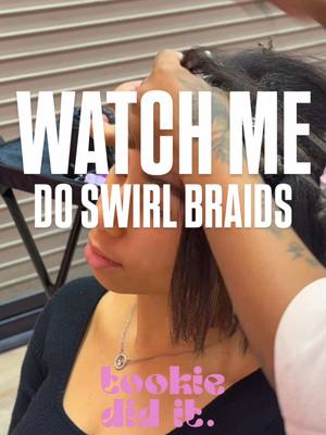 A post by @tookiedidit_ on TikTok caption: WATCH ME SWIRL BRAID 👀 #tookiedidit #labraider #fyp #labraids #braids #hair #hairstyles #hairtransformation #hairgoals #braidstyles #braiders #braidedhairstyles #explorepage #trending #explore #blackbraider #bundles #clientreaction #feedinbraids #dayinmylife