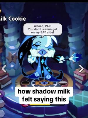 A post by @welshianhachi on TikTok caption: I give up on creating content I’m resorting to shitposts #fyp #fy #shadowmilkcookie #cookierunkongdom #beastyeast #shadowmilk #darkside #alpha #brainrot #crk #tiktok 