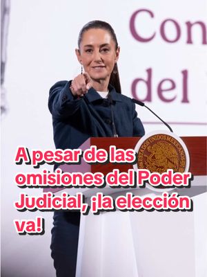 A post by @morena_simx on TikTok caption: La Presidenta @Claudia Sheinbaum Pardo señaló que las últimas omisiones del Poder Judicial, en torno a la selección de aspirantes, son un mecanismo con el que buscan impugnar todo el proceso rumbo a la Elección Judicial de este año. Destacó que el Tribunal Electoral del Poder Judicial de la Federación está actuando para garantizar los derechos de las más de 3 mil personas que participan en el proceso de selección y que han quedado en vilo por decisiones del Comité del Poder Judicial. Esta elección es un mandato popular y celebró el correcto actuar de lo órganos involucrados para garantizarla.