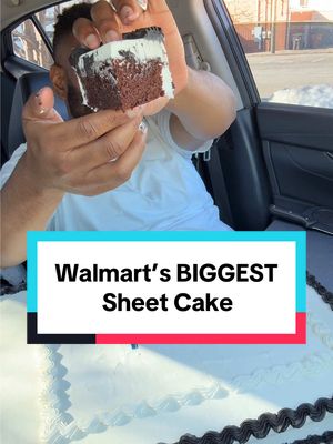 A post by @mr.chimetime on TikTok caption: Walmart’s BIGGEST Sheet Cake…#ncfoodie #foodreview #foodcritic #walmart #sheetcake