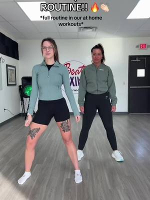 A post by @beatboxingfitness on TikTok caption: How Low, FITNESS STYLEEEE! (Modification offered) 🩷 *full workouts with us through the #beatboxingfitness app on the app store* #dancefitness #weightloss #workout #athomeworkout #cardio #fitness #app #dance 