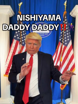 A post by @thejohnnydshow on TikTok caption: Presidential DADDY DADDY‼️🕺🇺🇸 How did I do? @ギフト六本木 #japan #dance #daddydaddy #nishiyama 