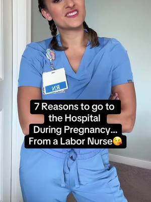 A post by @labor_junkie_rn on TikTok caption: This is NOT a comprehensive list!! just some of the most common reasons I recommend patients be seen. as Always ask your provider! ❤️ #pregnant #baby #postpartum  3-5. Blurred vision, spots, floaters, flashers can all be symptoms of very high blood pressure. I always would like my patients to be seen so we can rule out preeclampsia.  6. Water broke. Can feel like a warm trickle, leaking fluid, or even a big gush! While it is a normal part of birth, there can be an increased risk for infection after it breaks. We always want to evaluate somebody who thinks this may have happened, especially if they are anticipating a C-section or are not full term. 7. Painful, regular contractions can be labor. Not every scenario means you need to be hospitalized! But I always want to know if my patient has these symptoms, especially if they are preterm, anticipating a C-section were there are other considerations  #pregnancy #educational #firsttimemom 