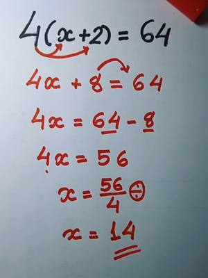 A post by @matematicadopi on TikTok caption: Como resolver Equação do 1º grau #aula #matemática #escola #aprender 