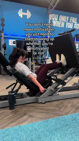 A post by @amymichellefitness on TikTok caption: Motivation is fleeting. The people who accomplish what they want to do stop searching for a never ending fountain of it, and just do it regardless.  #strengthtraining #exercisescience #gymmotivation #beginnerworkout 
