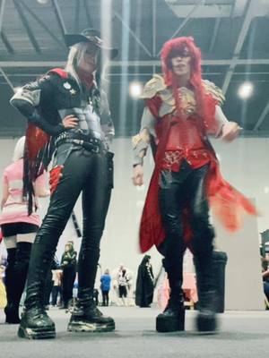 A post by @kiljae_exe on TikTok caption: i could nOt hear the audio but we ride #argenti #boothill #argenthill #boothillhsr #argentihsr #argentihonkaistarrail #boothillhonkaistarrail #gunsnroses @KING KARMA as Boothill ❤️