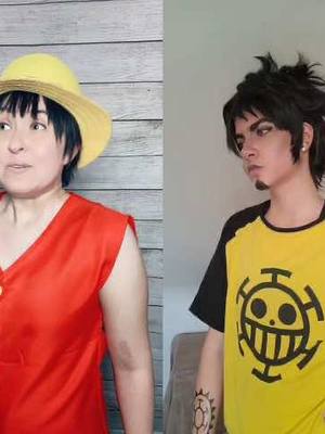 A post by @sillyshockwave on TikTok caption: #duet with @mizzcomicbook #lawcosplay#onepiece#onepiececosplay#luffy#monkeydluffy#luffycosplay#cosplayer#lasvegascosplayer 